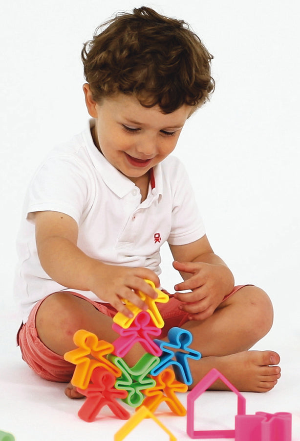 Dena Toys 6 Kids & 6 Houses Neon