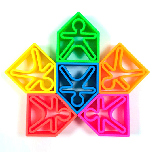 Dena Toys 6 Kids & 6 Houses Neon