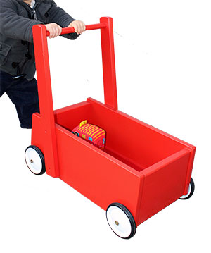 Wooden Walker Wagon- Red