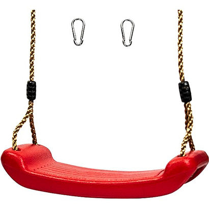 Red Plastic Swing With Ropes