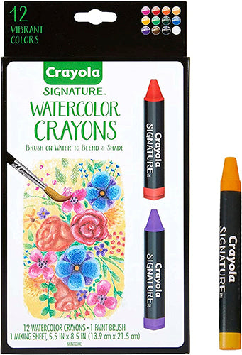 Crayola Signature Watercolour Crayons 12 Pack
