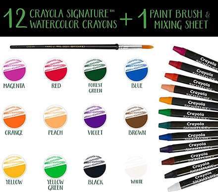 Crayola Signature Watercolour Crayons 12 Pack