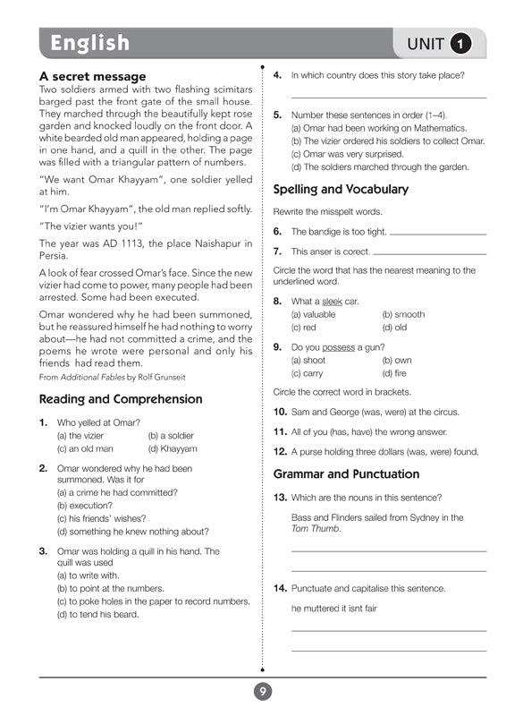 Excel Basic Skills English & Math Primary Grade/Year 6