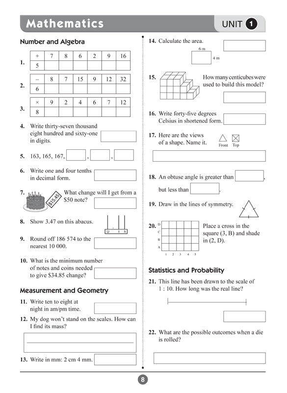 Excel Basic Skills English & Math Primary Grade/Year 6