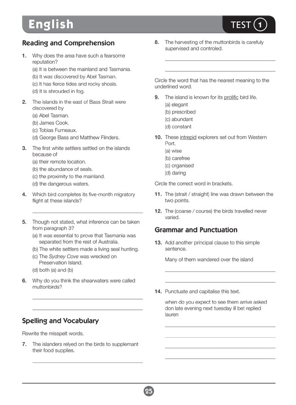 Excel Basic Skills English & Maths Year 7