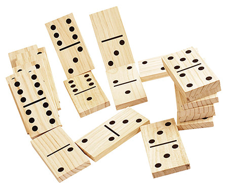 Formula Sports Large Wooden Dominoes 28 Tiles