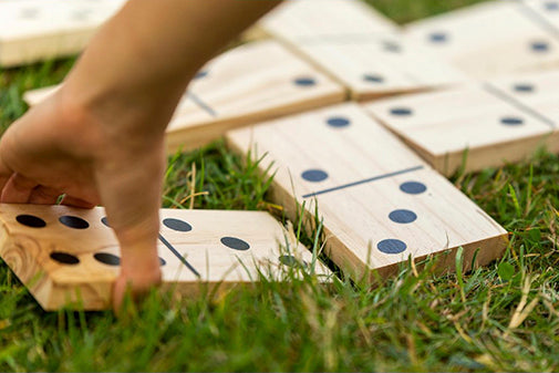 Formula Sports Large Wooden Dominoes 28 Tiles