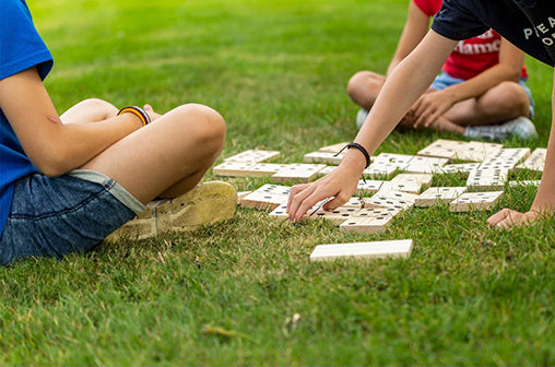 Formula Sports Large Wooden Dominoes 28 Tiles