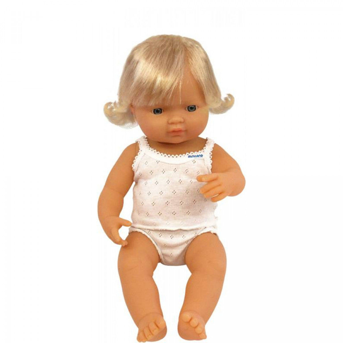 Miniland Doll 38cm White Girl with Hair