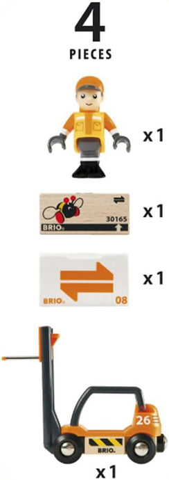 BRIO Vehicle - Forklift 4 Pieces