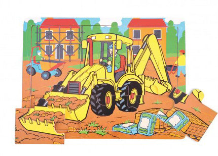 Medium Tray Puzzle - Digger - Bigjigs