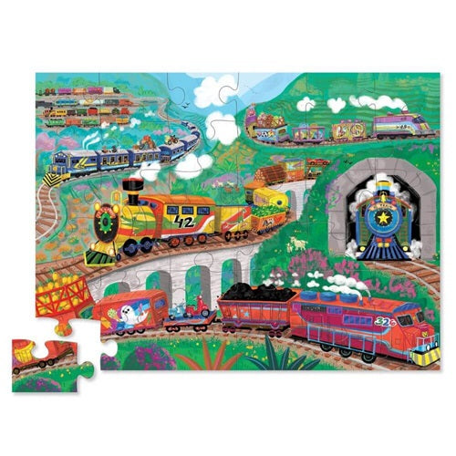 Crocodile Creek Floor Puzzle - All Aboard- 36Pc