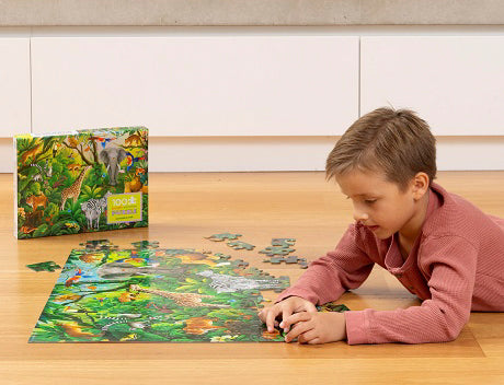 100PC- Holographic Jungle Puzzle - Crocodile Creek