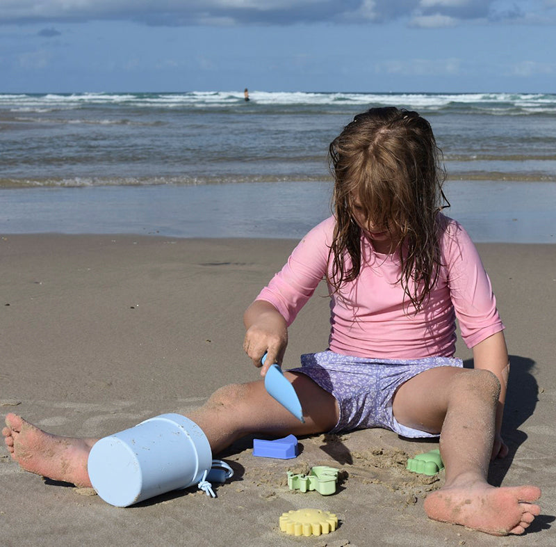 6pc Silicone Beach Set Blue Sundae