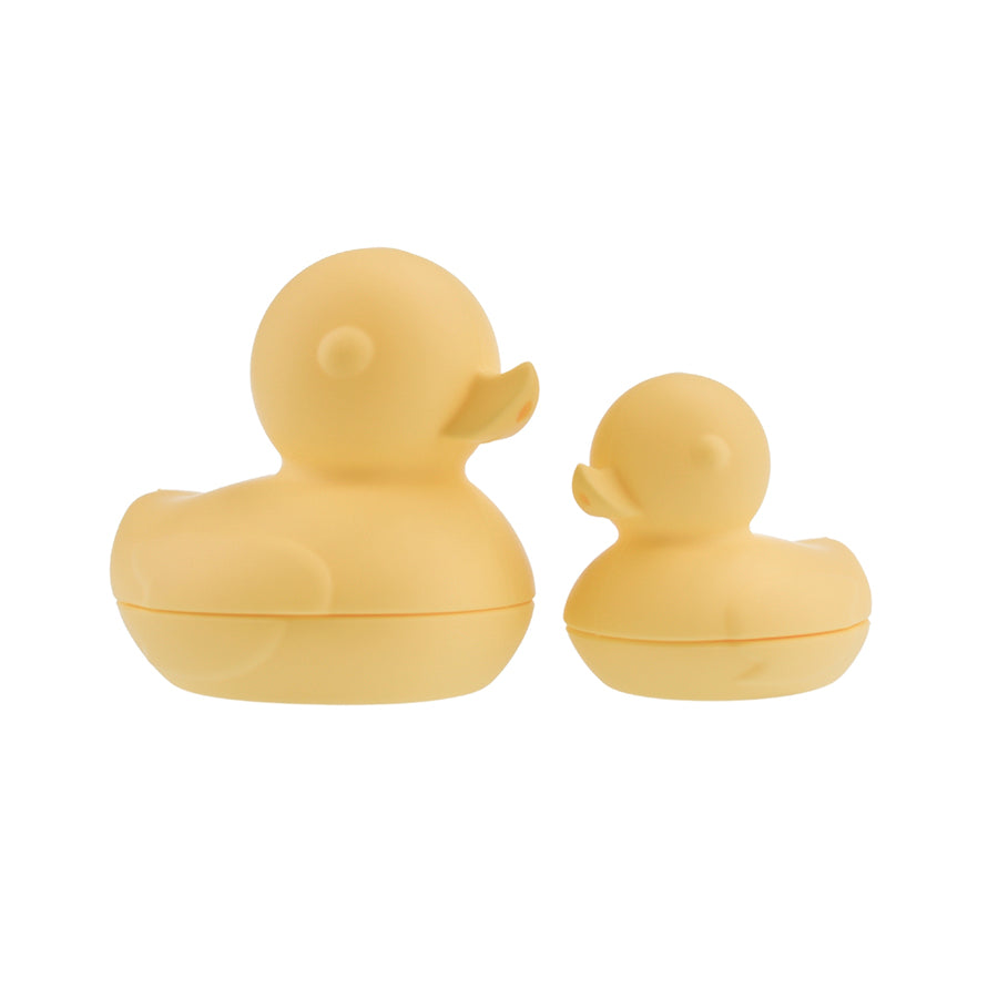 Silicone Bath Ducks 2pcs Set Yellow