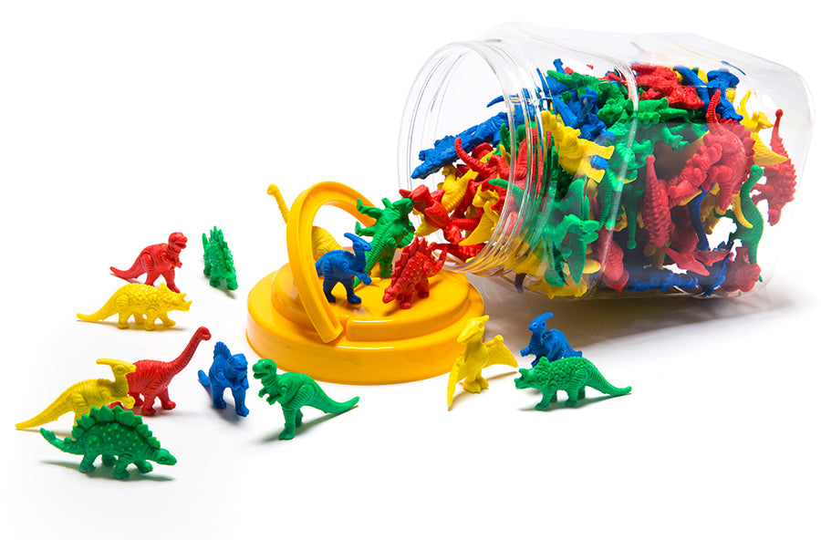 Dinosaur Counters in Jar Of 64pc