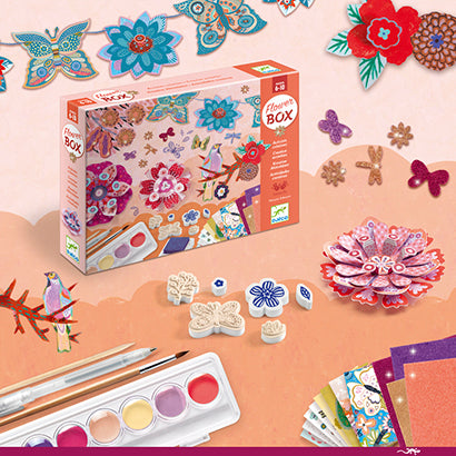 Djeco - The Flower Garden Multi Craft Box Set