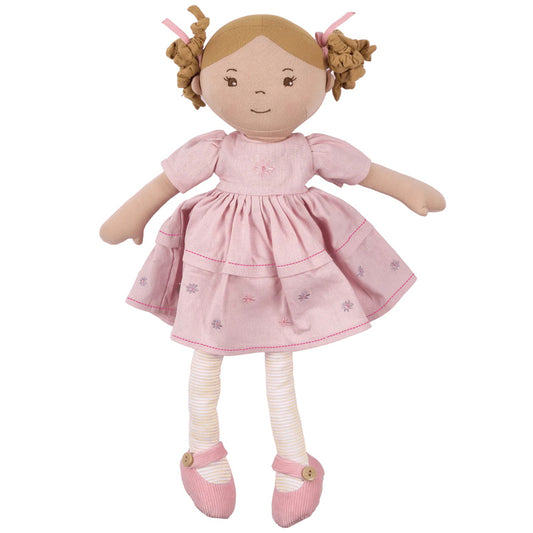 Amelia Linen Bonikka Doll With Brown Hair