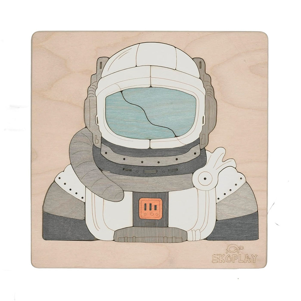 Man On The Moon- 2 Layer- Wooden Puzzle- Ekoplay
