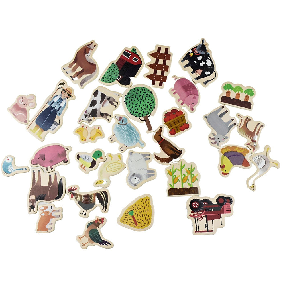Fridge Magnets Farmyard & Farm Animals 30pcs