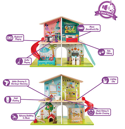 Rock & Slide Musical House With Sound Effects - Hape