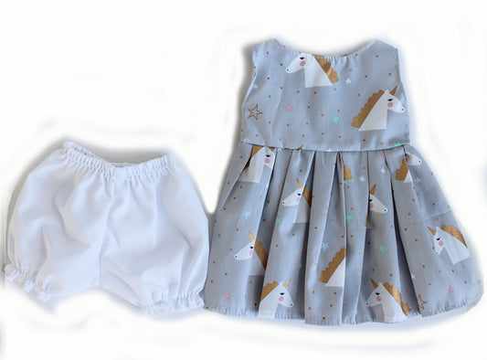 Doll's Clothes Medium Summer Dress with Bloomers for 40cm doll