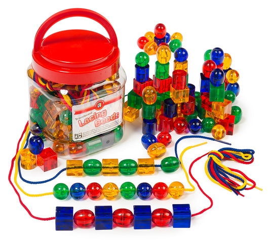 Translucent Lacing Beads Jar of 96