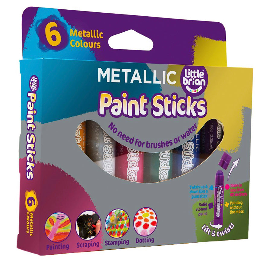 Little Brian Paint Sticks Metallic 6 Pack