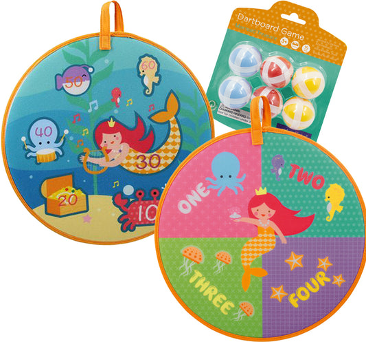 Mermaid Dartboard With Velcro Dart-Balls