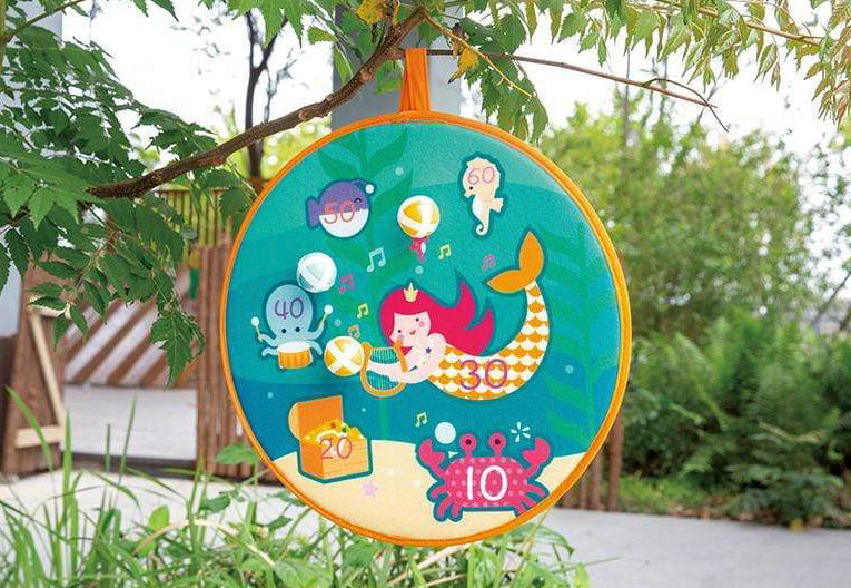 Mermaid Dartboard With Velcro Dart-Balls