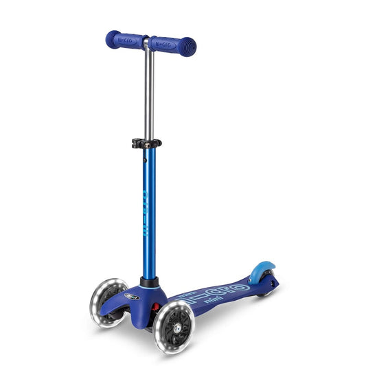 Mini Micro Deluxe LED 3 Wheel Scooter- Blue