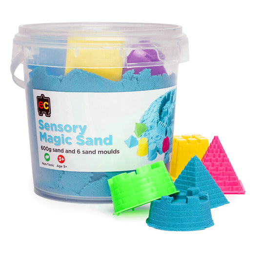 Blue Sensory Magic Sand 600G Tub with 6 Moulds