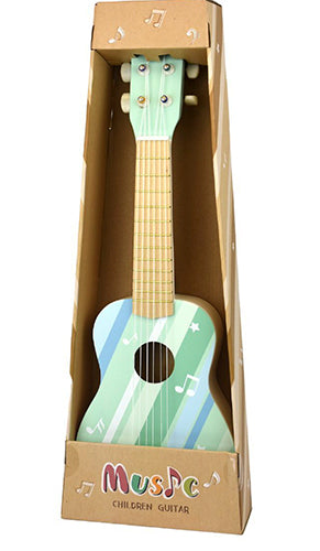 Six String Wooden Guitar -Aqua