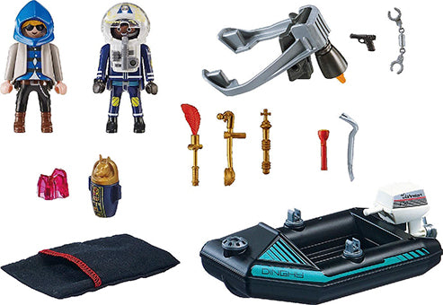 Playmobil - Police Jetpack With Boat