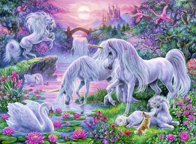 Ravensburger- Unicorns At Sunset 150pc Puzzle