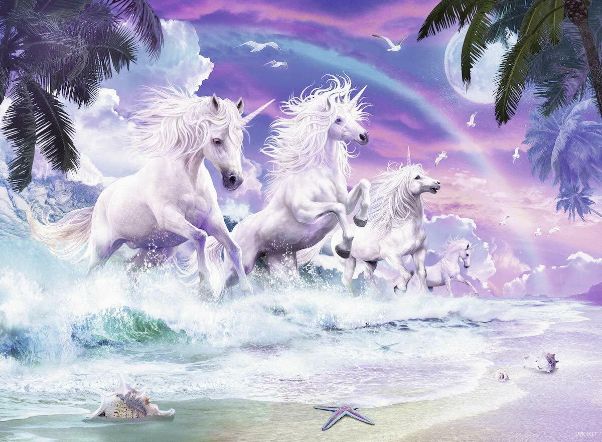 Ravensburger- Unicorns on the beach Puzzle 150pc