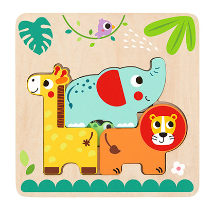 Three Layer Jungle Animal Puzzle