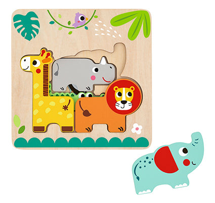 Three Layer Jungle Animal Puzzle