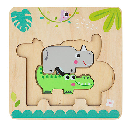Three Layer Jungle Animal Puzzle