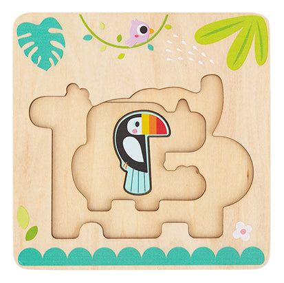 Three Layer Jungle Animal Puzzle
