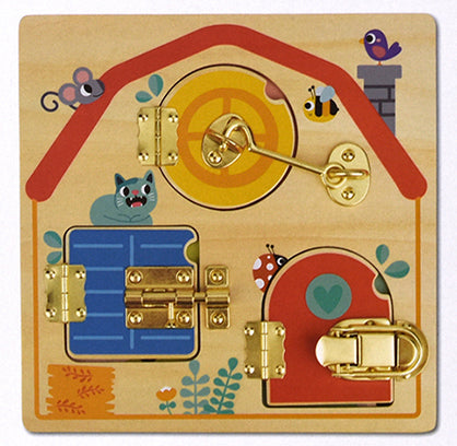 Latches Puzzle Board- Tooky Toy