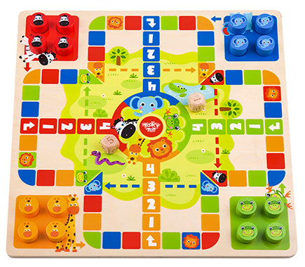 2 in 1 Ludo And Snakes & Ladders Wooden Game