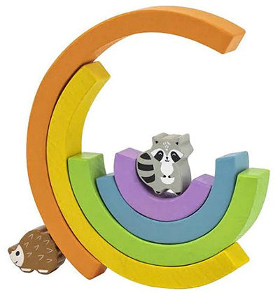 Rainbow Balancing Blocks with Animals - Viga Toys