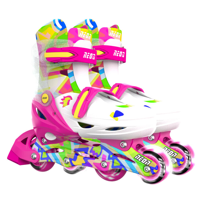 Neon Combo Skates Pink & Yellow - Shoe Size 3-6