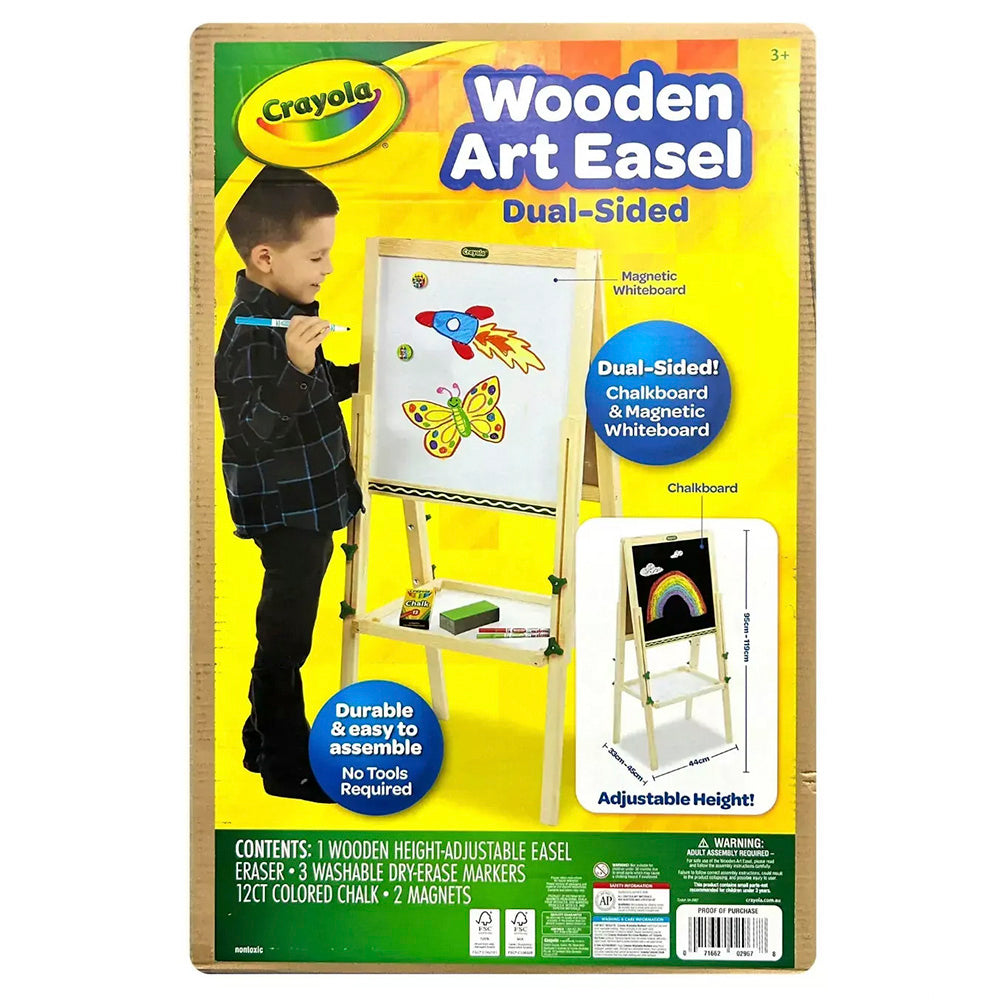 Crayola Wooden Art Easel Dual-Sided (Adjustable)