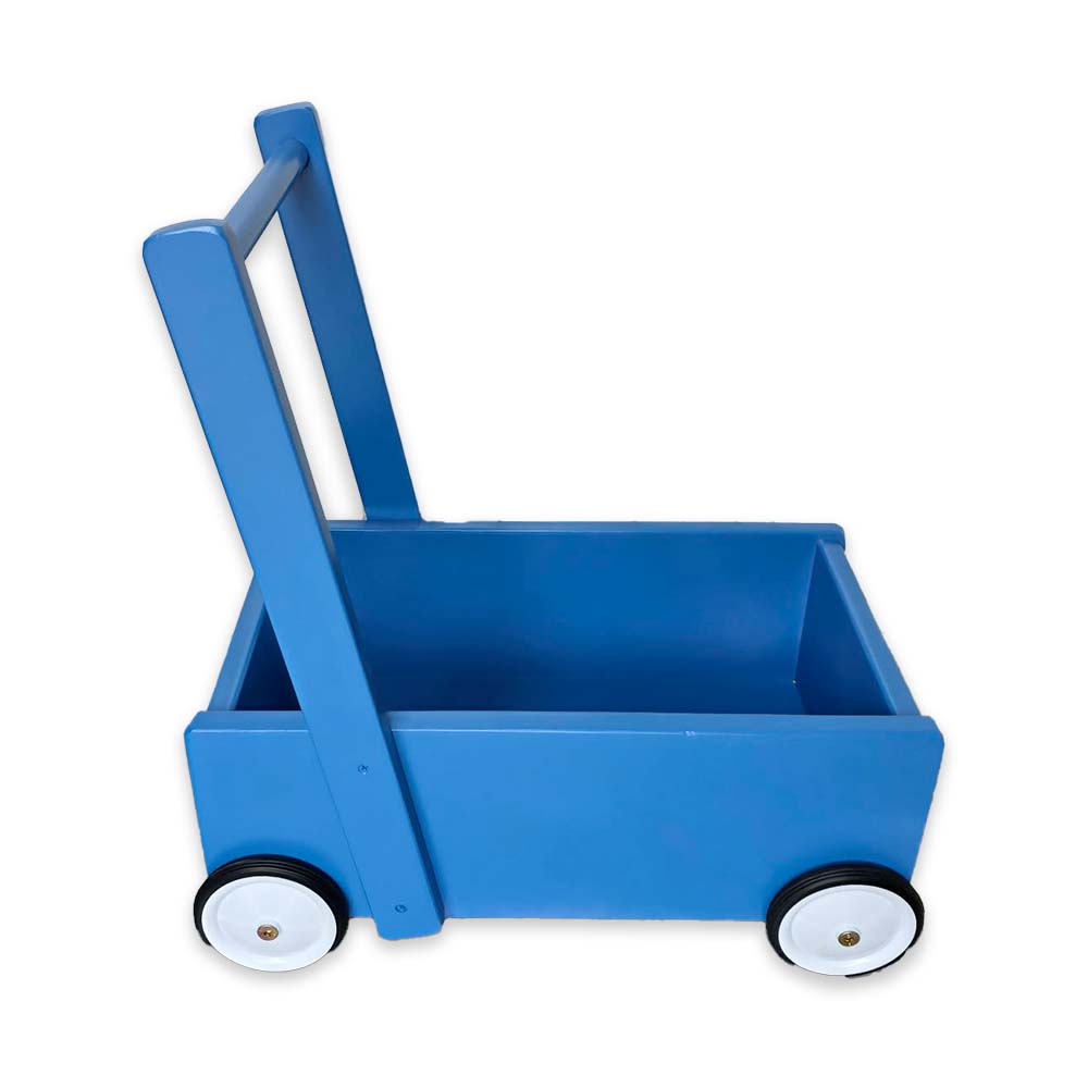 Wooden Walker Wagon- Australian Made- Blue