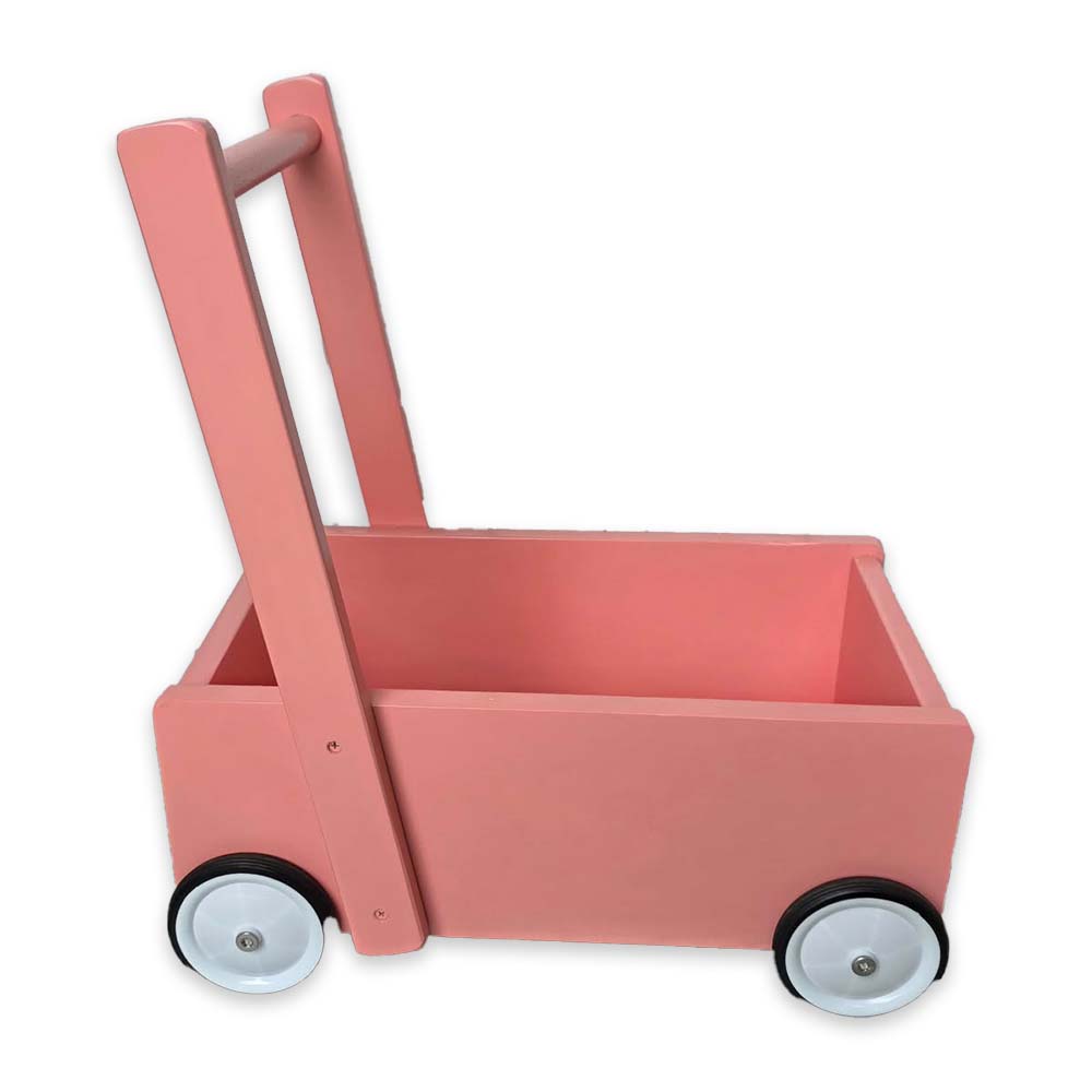 Wooden Walker Wagon- Pink
