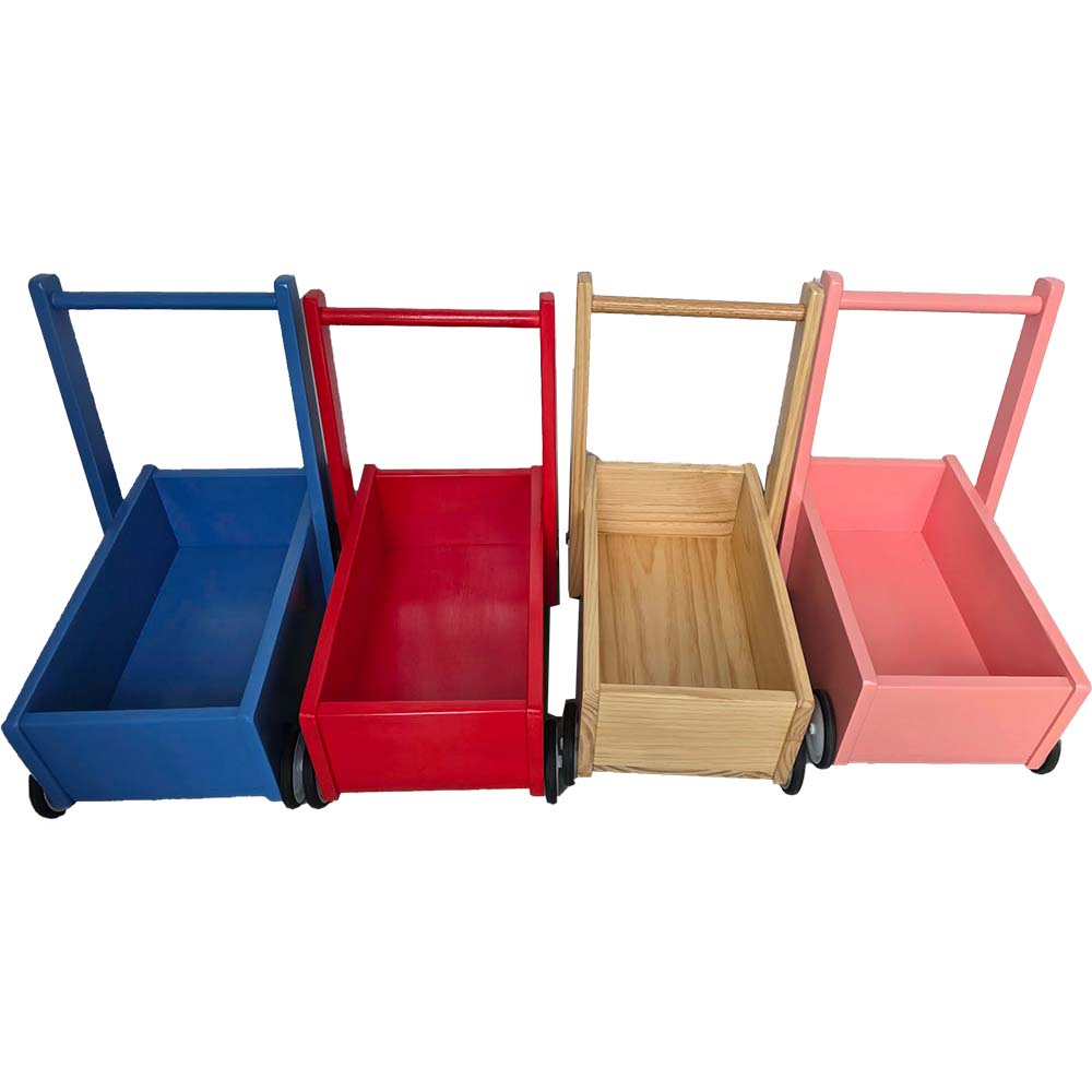 Wooden Walker Wagon- Pink
