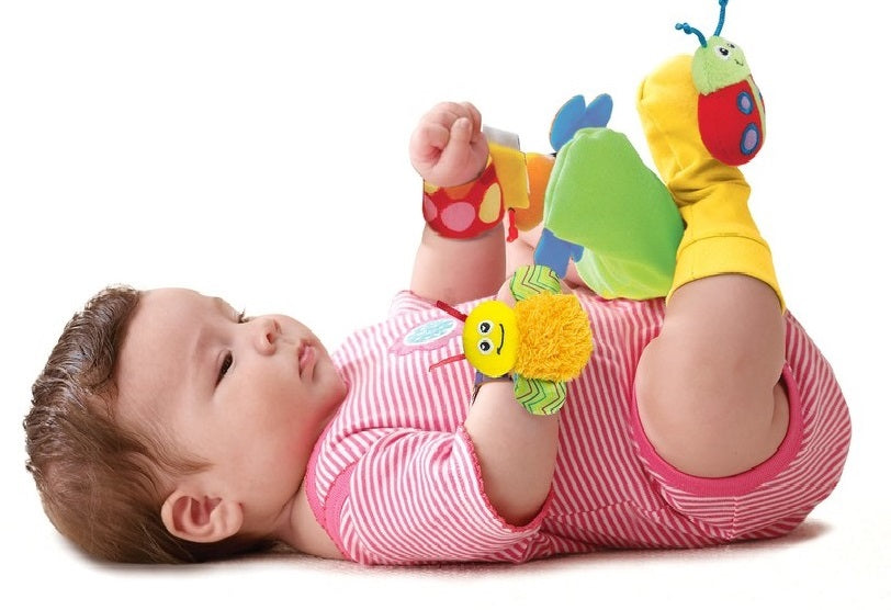 Lamaze Garden Bug Foot Finders & Wrist Rattles