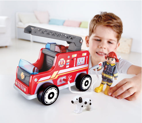 Hape Wooden Fire Engine -Rescue Team